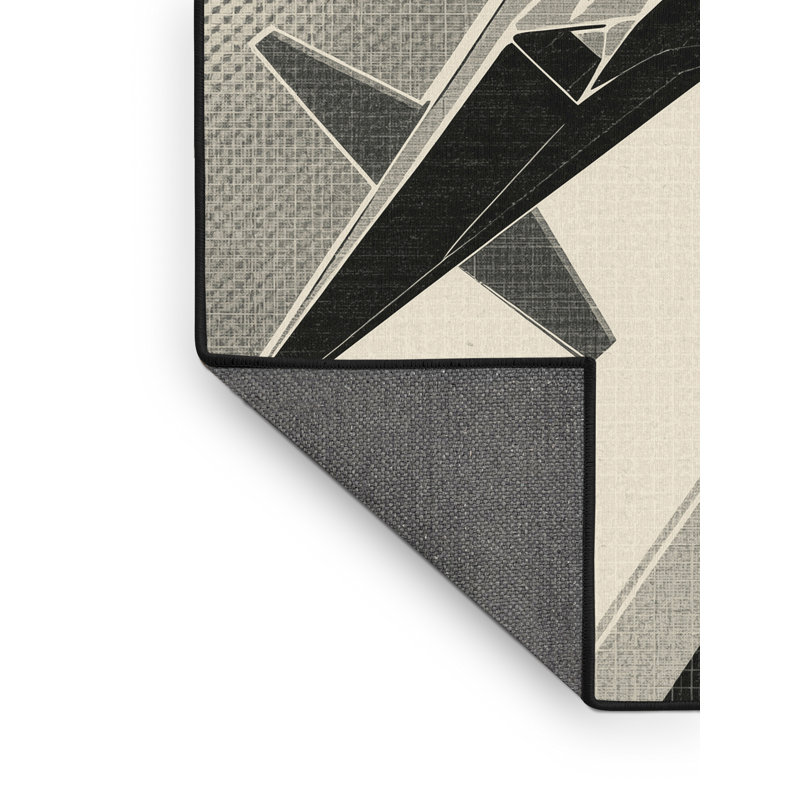 Tapis beige doux et moelleux en parachutiste Eckenrode, 8 x 10