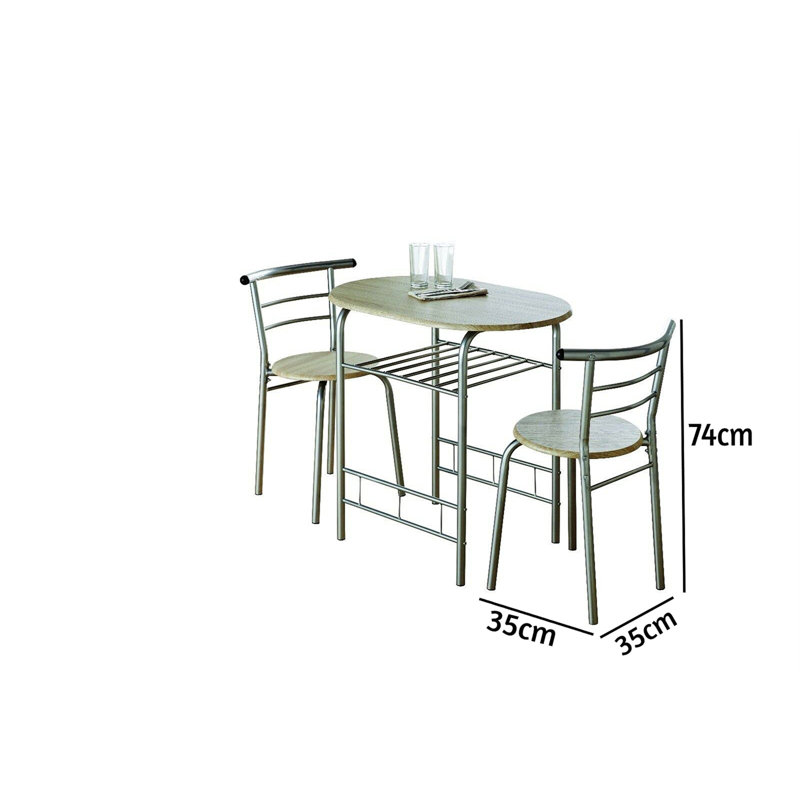 Kuntz 2 - Person Dining Set, Oak, Oak, Oak