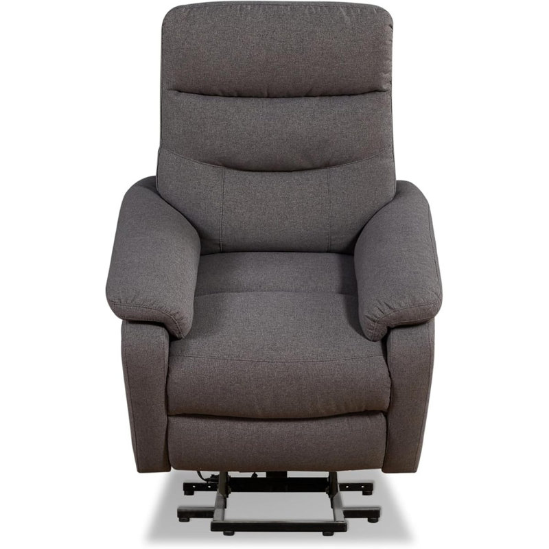 Fauteuil inclinable contemporain avec revêtement en tissu gris