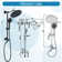 10'' Rain Shower Head With 5-Function Handshower,Dual Shower Combo With Height Adjustable Holder