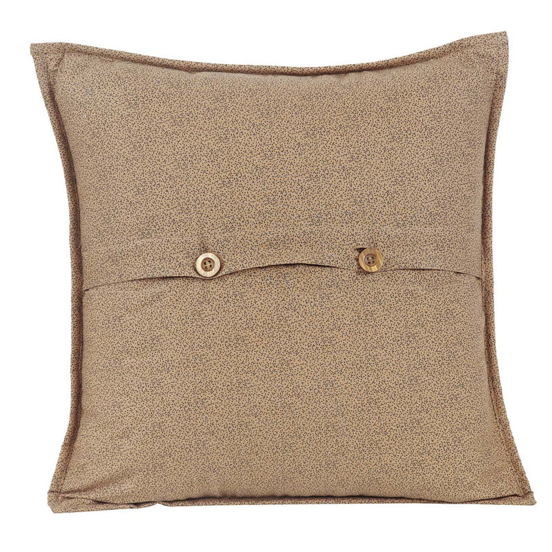Millsboro 16'' Square Quilted Cotton Pillow in Burgundy and Navy