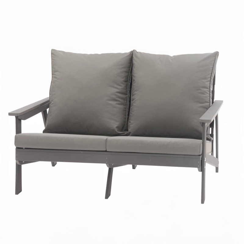 Canapé de patio durable avec tissu en oléfine résistant aux rayons UV et quincaillerie en acier inoxydable pour une utilisation extérieure toute l'année