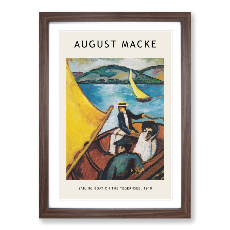 Sailing Boat on the Tegernsee by August Macke - Picture Frame Graphic Art, 65cm H x 48cm W x 2cm D