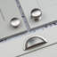 Brushed Nickel Cup Handle & Coordinating Round Knobs-2095946498