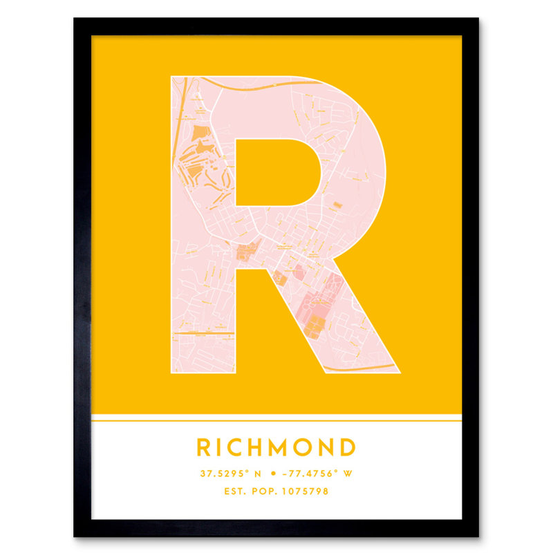 Richmond United States City - Single Picture Frame Typography