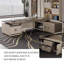 Bureau en bois manufacturé brun en L 110,24 po-1773638881