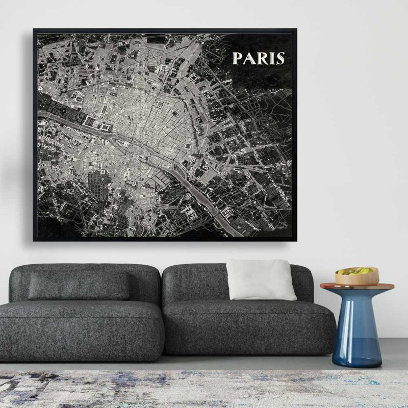 Vue aérienne d'un avion - Toile encadrée beige pour la décoration intérieure