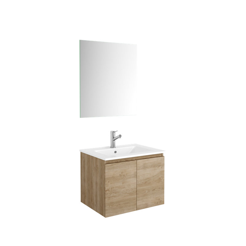 Base de meuble-lavabo simple 28 po Malibu, Chêne