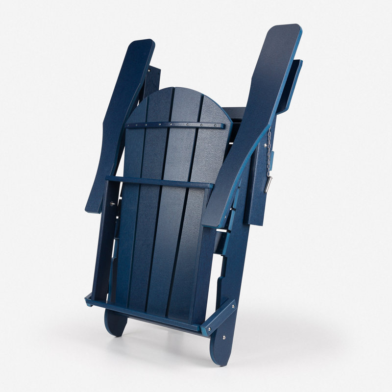 Deerfiled Foldable Outdoor Adirondack Chair, Blue
