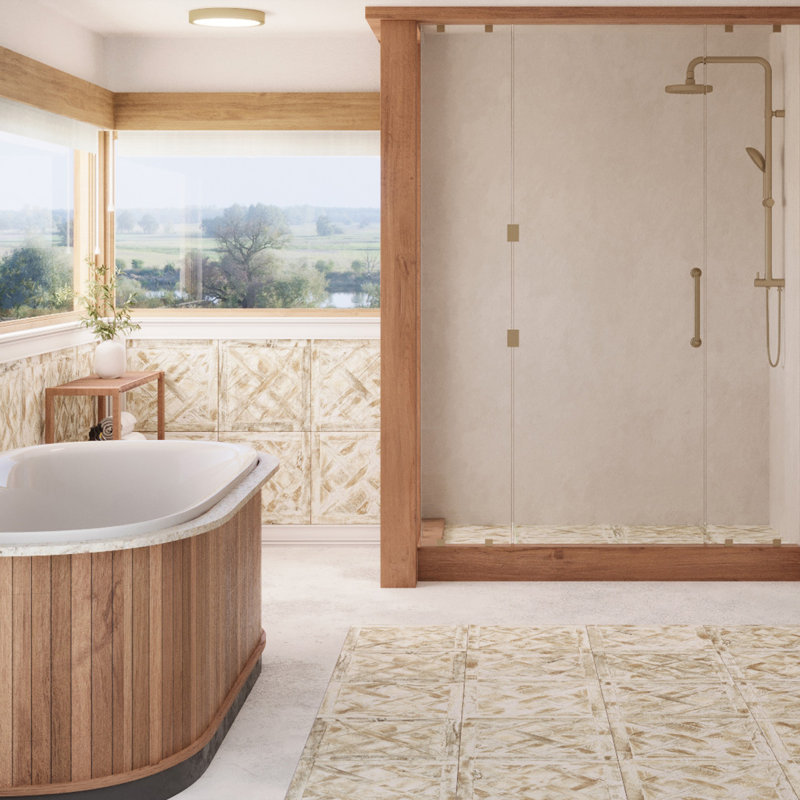 Kings Forest Lattice 17-5/8 In. X 17-5/8 In. Ceramic Floor And Wall Tile