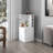 Toyei Corner Bar Cabinet With Bottle Rack, Open Shelves, And Hidden Storage-2039139773