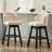 Aadhvika Upholstered BarStools with Solid Wood Frame-104100028-104100025
