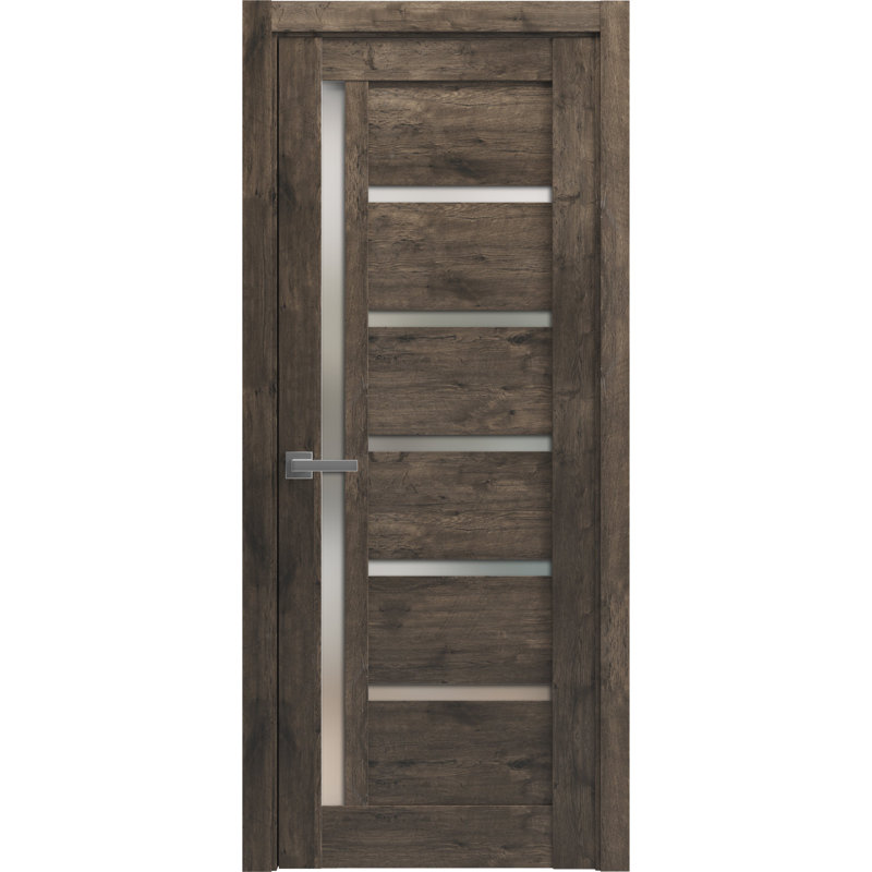 Porte standard lambrissée Quadro, Chêne cognac, 42 po x 96 po