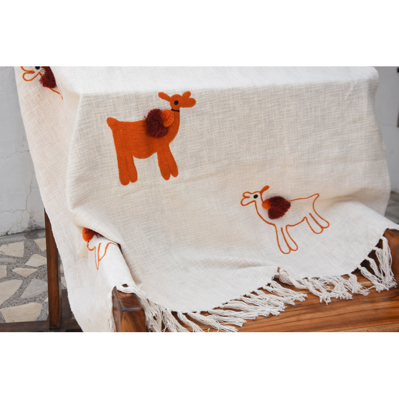 Fabdivine Mud Throw Blanket Cozy Farmhouse Blanket, Decorative Sofa & Bed Throw for Living Room Home Decor
