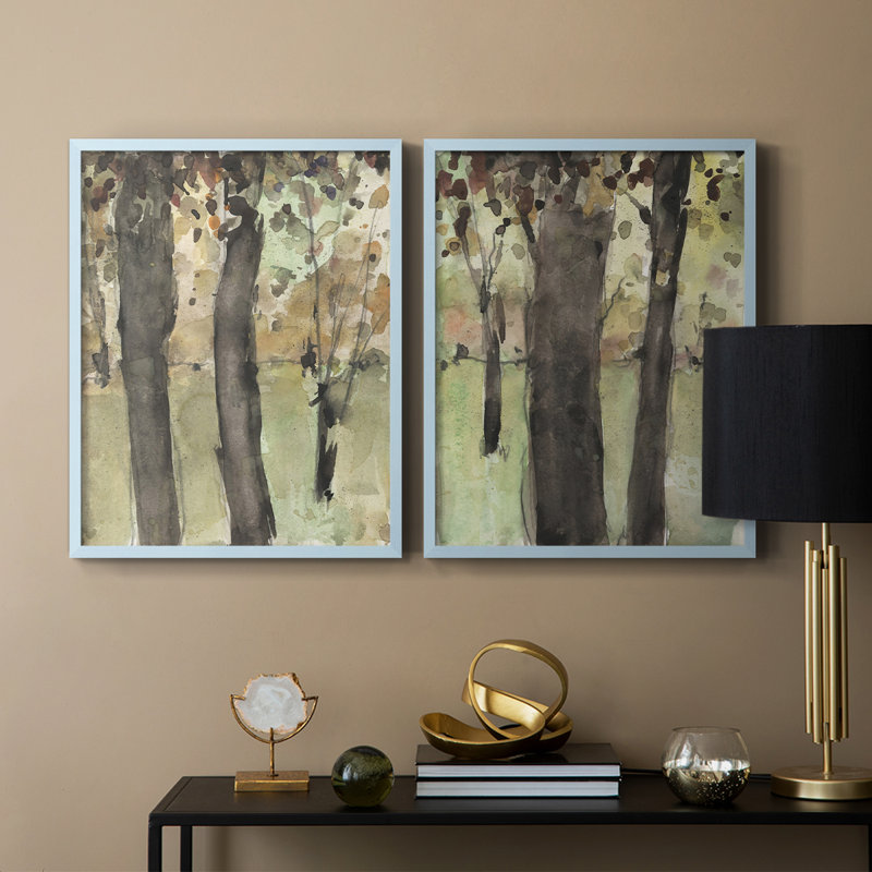 «Under the Tree Confetti I», reproduction encadrée de qualité supérieure - prête à être accrochée - aucun clou requis - aucun clou requis