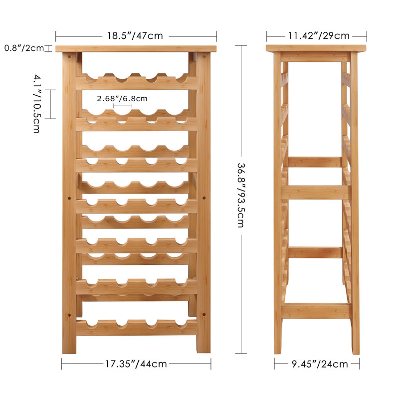 Coltan 28 - Bottle Solid Wood Wine Bottle Rack, Natural