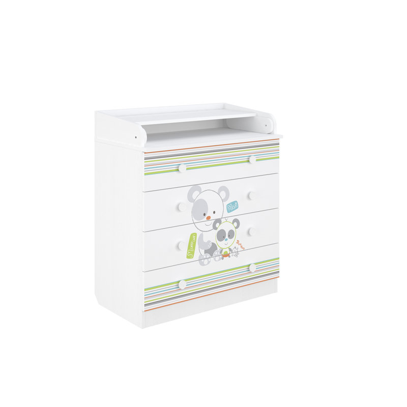 Changing dresser 800, white, Pandas