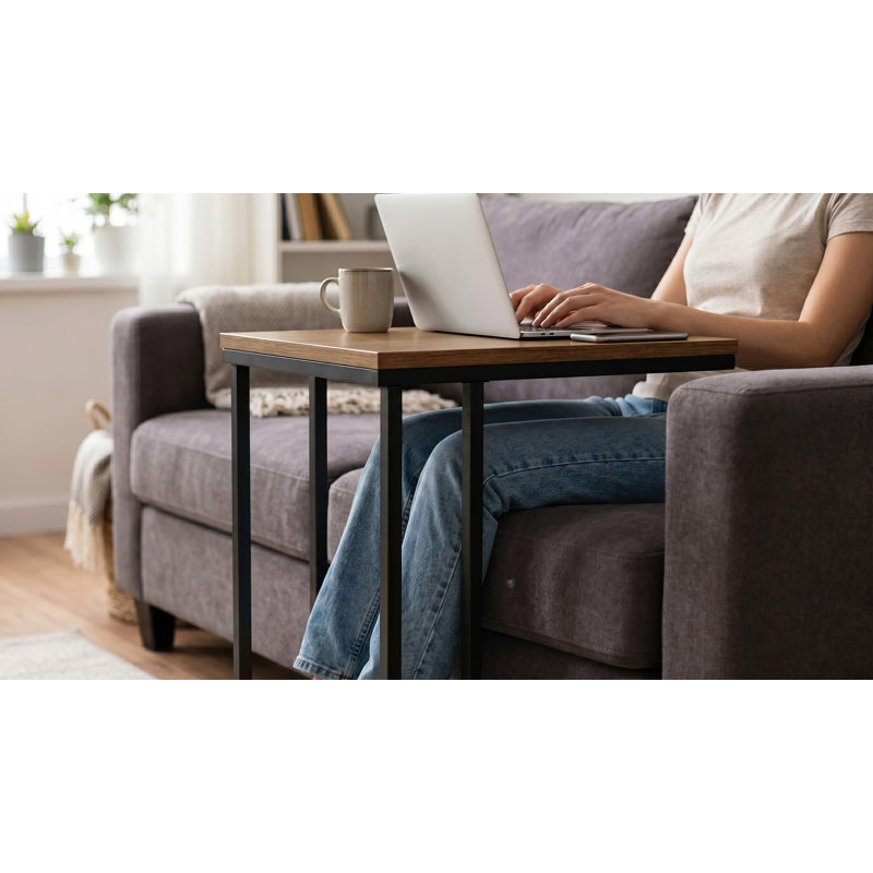 Algimantas Side Wooden Top Frame Table