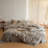 Retro Monet Linen Bowknot Cotton Duvet Cover Set-109926810-109926812