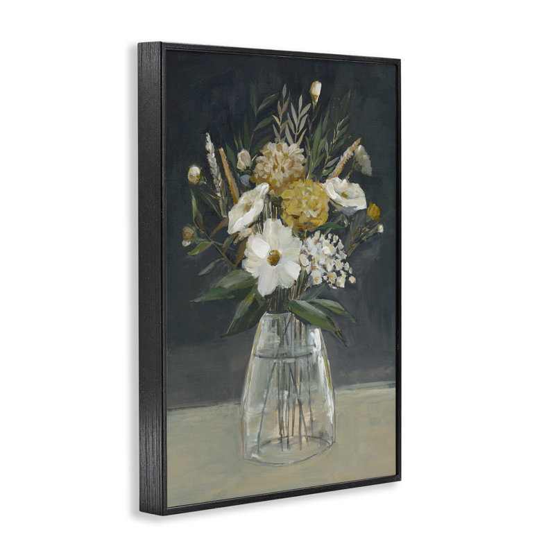  «Earthy Blooms Still Life», estampe numérique encadrée par Hannah Dawson, H 18 po x l 12 po, Giclée encadrée noir minuit