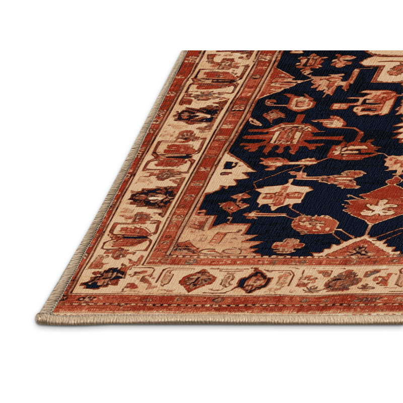 Machine Washable Persian Brown Area Rug, Rectangle 8' x 10'