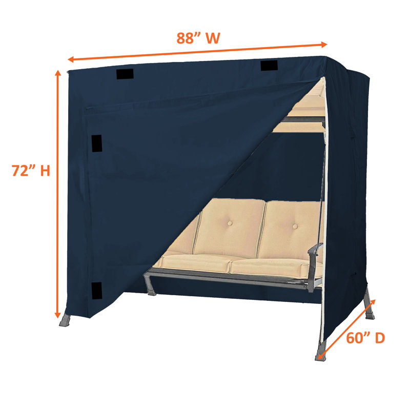 Outdoor Swing Seat Cover, 182.9cm H x 223.5cm W x 152.4cm D, Blue