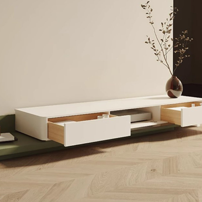 Modern simple retractable solid wood TV cabinet