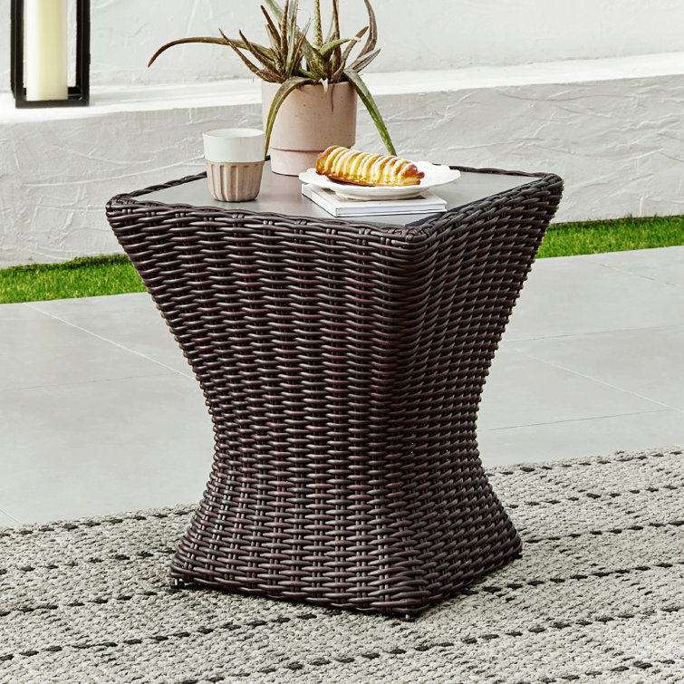 Patio Wicker Side Table