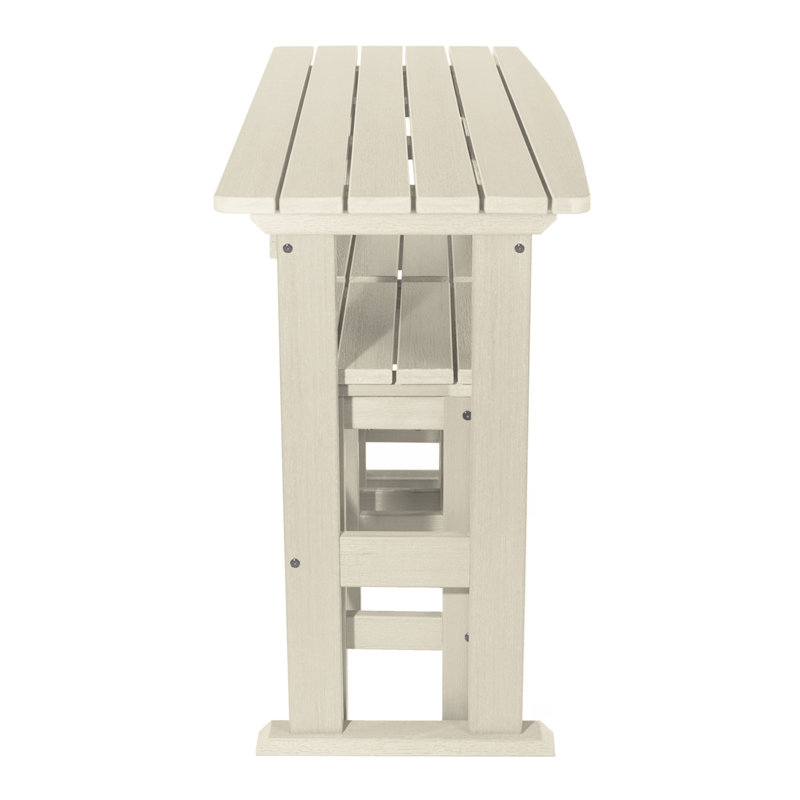 Arbnora 2 - Person Patio Dining Set with Rectangular Table, Whitewash
