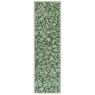 Martha Stewart Hand Tufted Wool/Cotton Floral Rug in Green