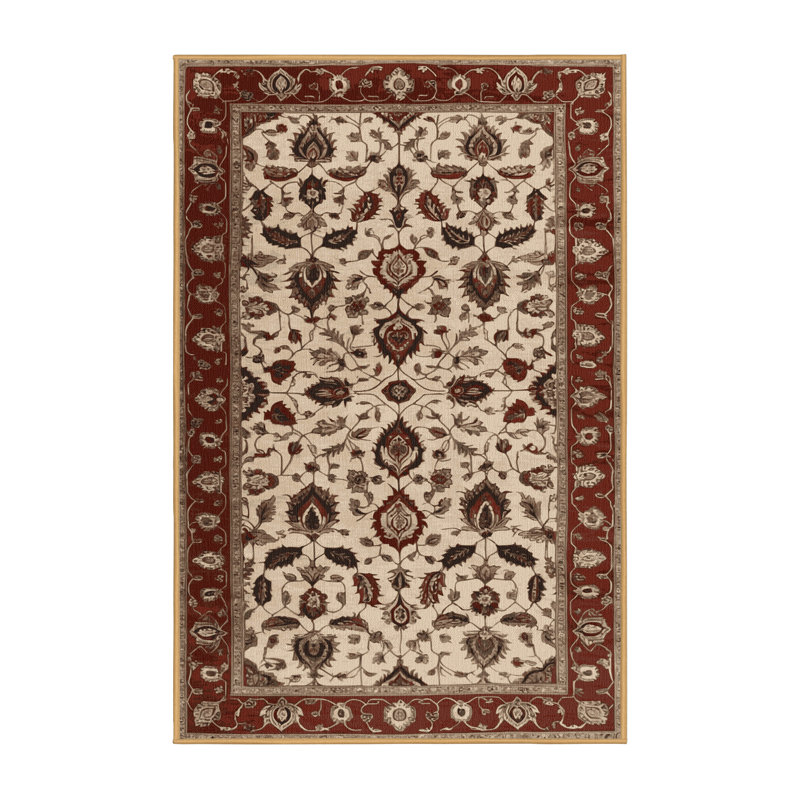 Tapis brun lavable à la machine, Rectangle 4pi x 6 pi