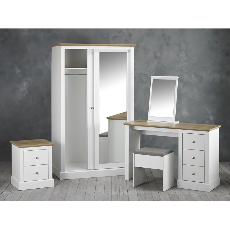 DEVON 2 DOOR SLIDING DOUBLE WARDROBE, White