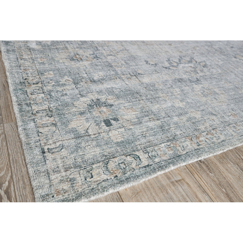 Cambridge Oriental Area Rug in Blue, Rectangle 10' x 14'