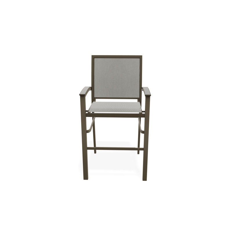 Chaise de café empilable en aluminium Bazza, Bois de plage, Huître Augustine