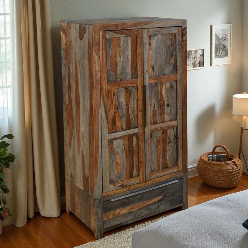 Goa 2 Door Solid Wood Wardrobe