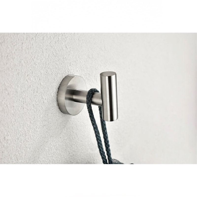 3-Pieces Bathroom Hardware Accessories Set - Towel Bar, Toilet Paper Holder, Robe Towel Hooks, Brushed Nickel