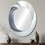 Miroir mural blanc en forme d'orbite blanche-2008842990