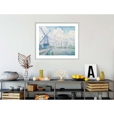 «Canal of Overschie» par Paul Signac - Reproduction giclée encadrée