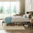  Platform Metal Bed Frame with RGB Lights and 2-Tier Storage Wooden Headboard-1140092302