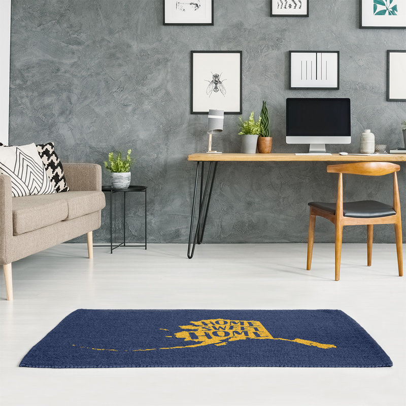 Tapis bleu marine alaska the home, Rectangle 5 pi x 7 pi, Oui