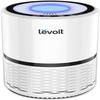 Purificateurs d'air LEVOIT pour la maison, filtre haute efficacité pour la fumée, la poussière et le pollen dans la chambre à coucher, système d'élimination des odeurs pour le bureau avec veilleuse optionnelle, paquet de 1 LV-H132, blanc