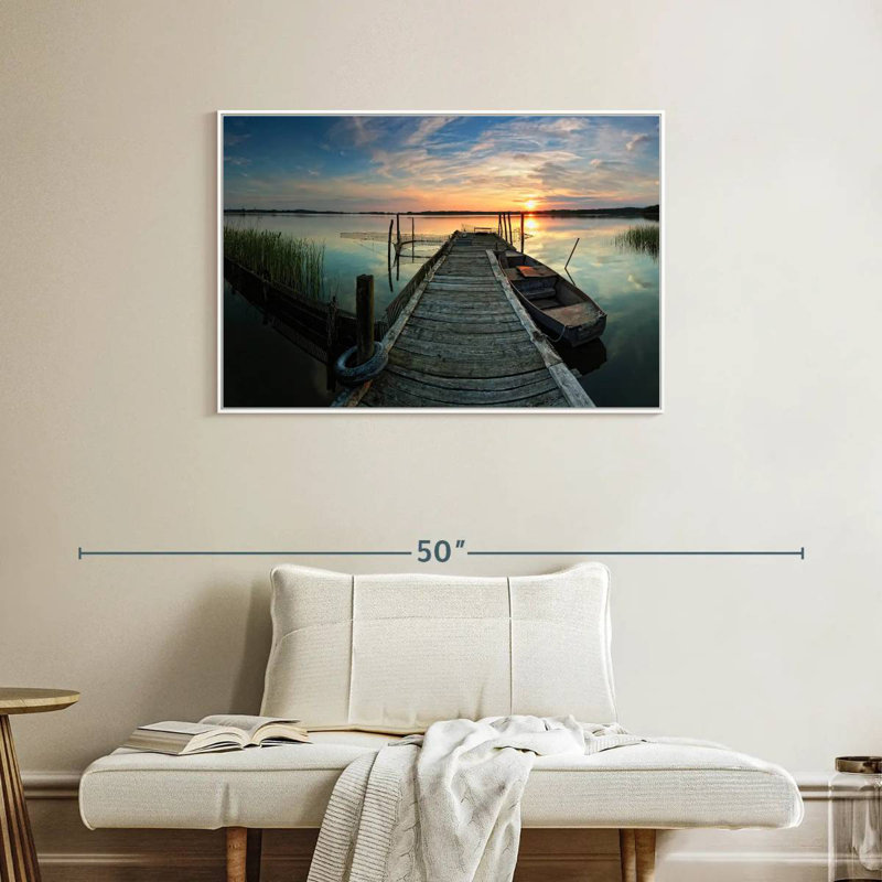 Fishing Trip, Floating Frame White, 37" X 25"