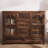 Modern Nut-Brown Solid Wood Sideboard-1351458355