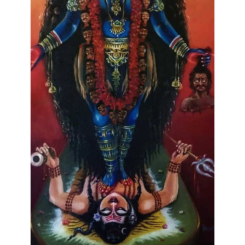 Dakshina Kalika | Acrylique sur toile | Par Debasish Mazumder