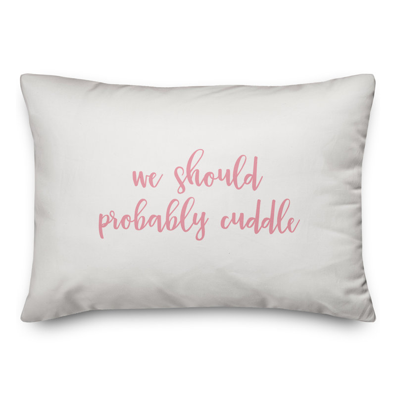  Coussin We We probablement, Rose / blanc