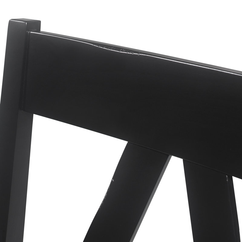 Chaise d'appoint rembourrée en similicuir Jahira, Noir, Noir