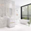 Ensemble de meuble-lavabo simple autoportant 24 po avec lavabo intégré en résine 24 po Modern-1637260742