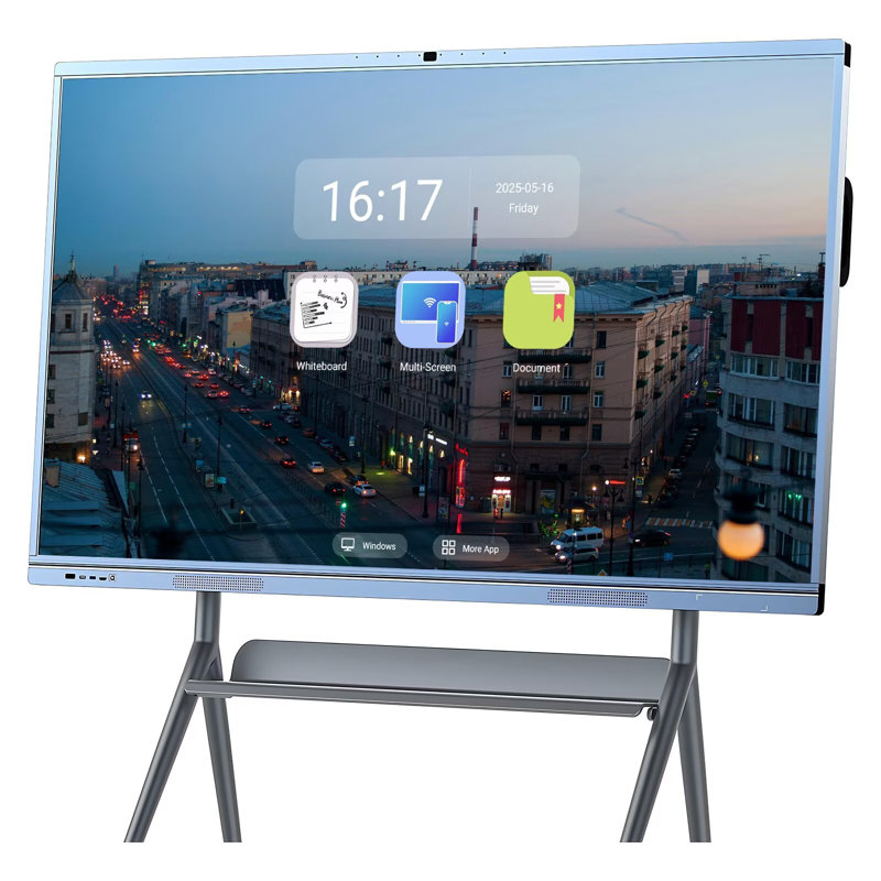 Tableau intelligent JYXCN 65 pouces, tableau tactile numérique numérique à écran tactile tout-en-un, écran tactile 4K pour enseigner les STGM et l'apprentissage à distance (avec fixation murale incluse)