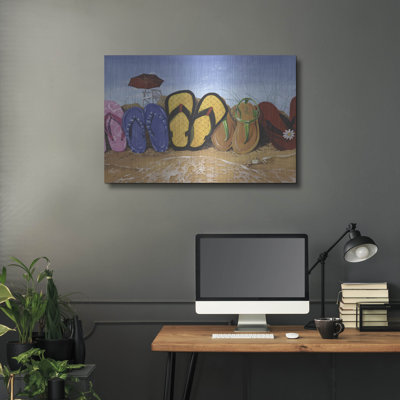Rosecliff Heights 'Flip Flop Fence' by Scott Westmoreland Metal Wall Art