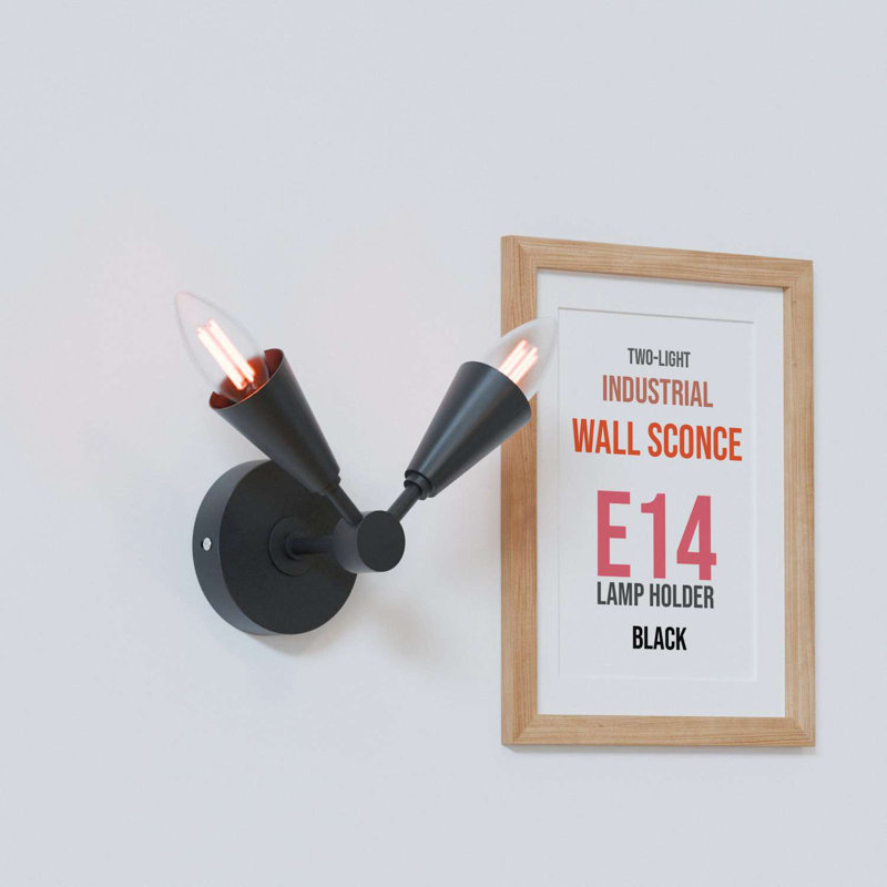 Bocchino Flush Mounted Sconce, Black